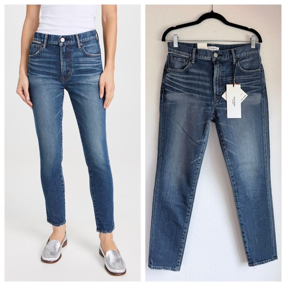 MOUSSY Vintage Ballena Skinny Jeans NWT Size 27 High Rise Cropped Japanese Denim